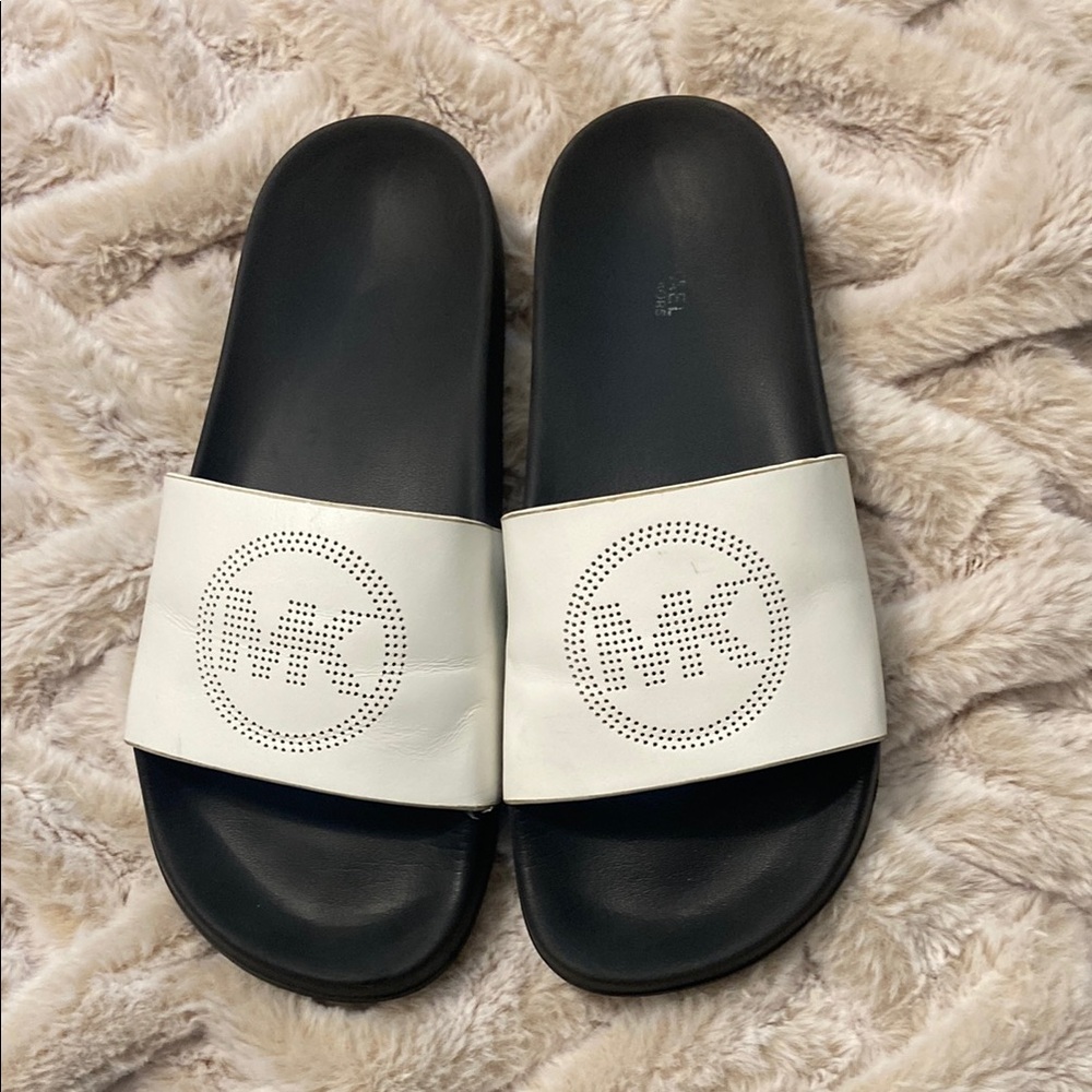 Michael Kors Black and White Men's Slides